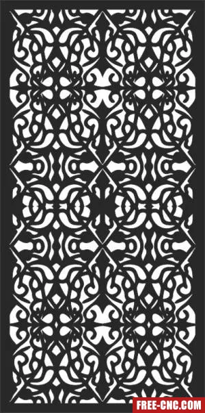 Decorative wall screen decor panel pattern door - free dxf download