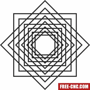 Flower of life geometric seed decor - Free dxf download