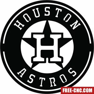 Houston astros mlb logo - free dxf download