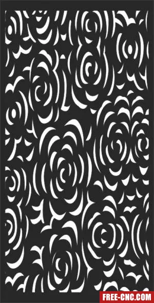 Decorative pattern wall screen panel - free dxf download