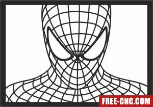 Spider man wall clipart - Free dxf files ready to cut