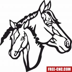 Horse scene art - Download free dxf for cnc plasma cutting