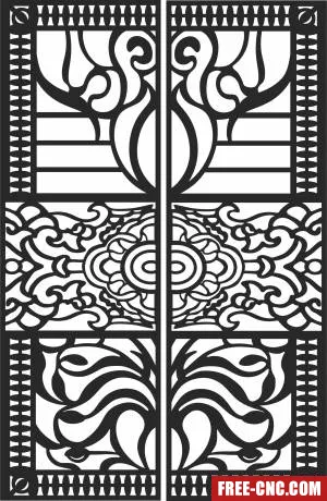 Door screen wall screen - Free dxf files ready to cut