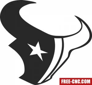 Houston texans nfl logo - free dxf download