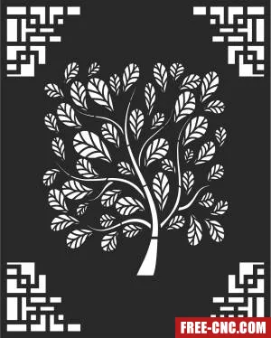 Door screen decorative wall - Free dxf for laser cutting and plasma