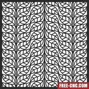 Decorative pattern square wall panel - Free dxf download