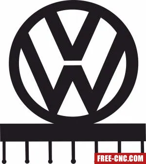 Volkswagen wall hooks keys holder - Free dxf files ready to cut