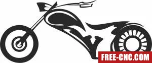 Classic motorcycle silhouette - Free dxf download