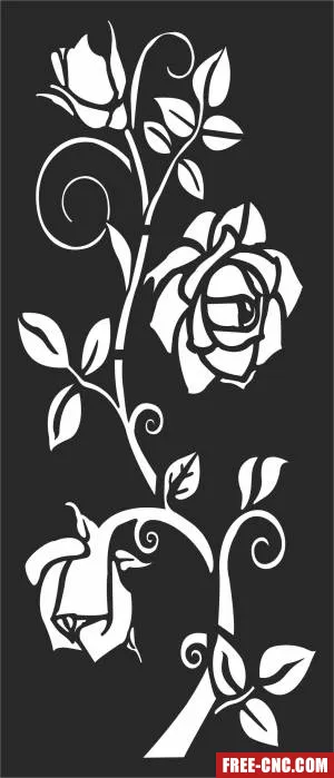Wall door pattern - Free dxf download