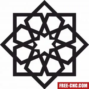 Mandala persian art arabesque pattern - Download free dxf for cnc plasma cutting