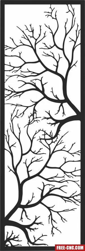 Tree branches panel - Free dxf download