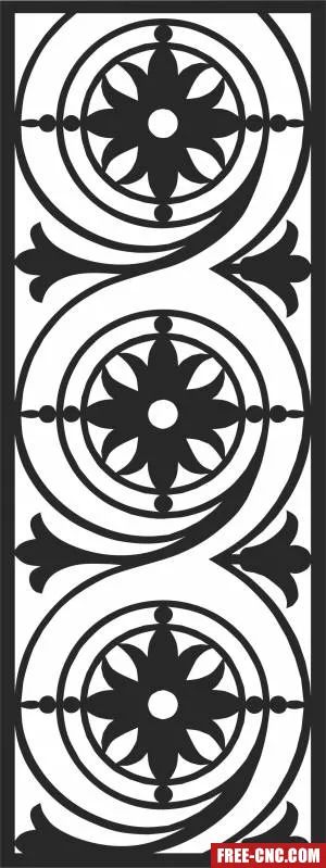 Decorative screen pattern decorative screen wall door - Free dxf for laser cutting and plasma