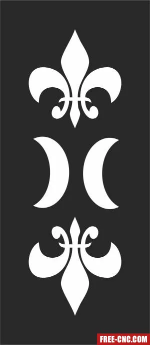 Decorative pattern decorative screen door - Download free dxf for cnc plasma cutting