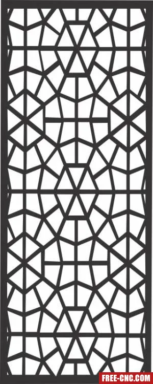 Decorative panel wall separator door pattern - free dxf download Decorative panel wall separator door pattern - free dxf download
