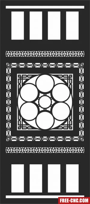 Door pattern decorative wall decorative screen wall - Download free dxf for cnc plasma cutting