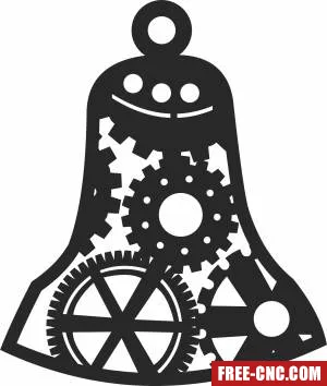 Christmas bell for tree decoration - Download free dxf for cnc plasma cutting