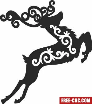 Christmas deer decor - Free dxf files ready to cut