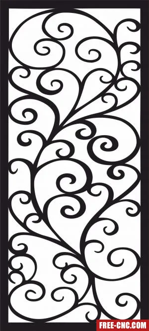 Decorative wall screen door panel pattern - Download free dxf for cnc plasma cutting