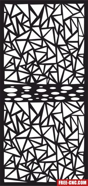 Decorative door panel screen wall pattern - Free dxf for laser cutting and plasma