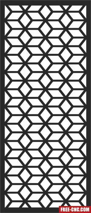 Pattern screen decorative door decorative screen - Free dxf for laser cutting and plasma