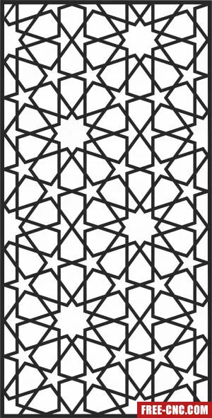 Screen wall pattern door - Download free dxf for cnc plasma cutting