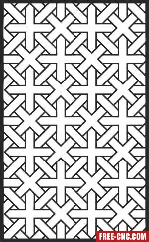 Wall decorative pattern screen - Free dxf for laser cutting and plasma