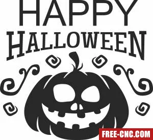 Happy halloween clipart - Free dxf for laser cutting and plasma