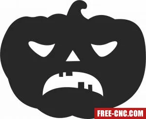 Halloween pampking silhouette - Free dxf files ready to cut