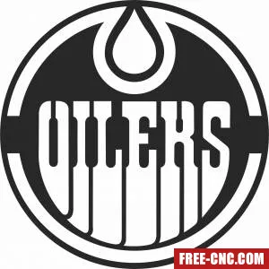 Edmonton oilers ice hockey nhl team logo - Free dxf download