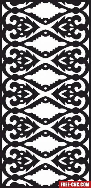 Decorative panel wall screen pattern door - Free dxf download