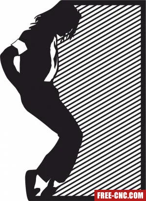 Michael jackson wall decor art - Free dxf files ready to cut