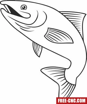 Saltwater tuna fish - Free dxf files ready to cut