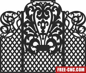 Wall pattern screen door wall decorative - Free dxf for laser cutting and plasma Wall pattern screen door wall decorative - Free dxf for laser cutting and plasma
