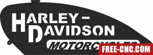 Harley davidson motorcycles logo - Free dxf for laser cutting and plasma