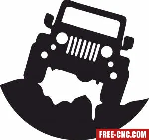 Jeep sign - Download free dxf for cnc plasma cutting