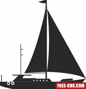 Ship boat clipart - Download free dxf for cnc plasma cutting