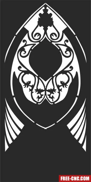 Decorative pattern panel wall screen - Free dxf for laser cutting and plasma