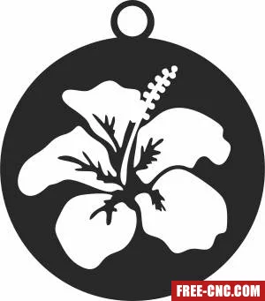 Flower ornament clipart - Free dxf files ready to cut