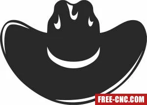 Cowboy hat cliparts - Download free dxf for cnc plasma cutting