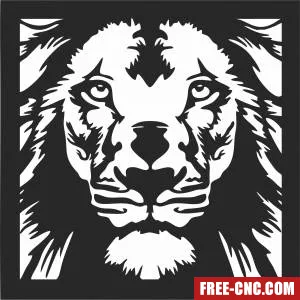 Lion face wall decor - Free dxf files ready to cut