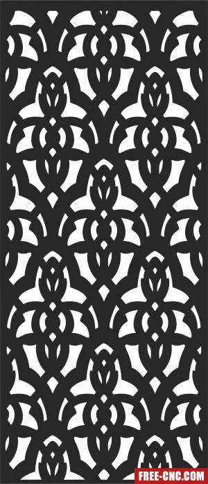 Door pattern decorative door - Free dxf for laser cutting and plasma
