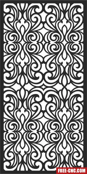 Door decorative screen - Download free dxf for cnc plasma cutting