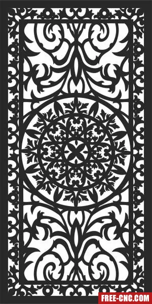 Screen decorative screen wall pattern screen - Free dxf download