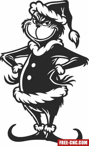 Grinch santa - Free dxf download