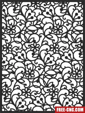 Decorative wall pattern door pattern screen wall - Free dxf files ready to cut