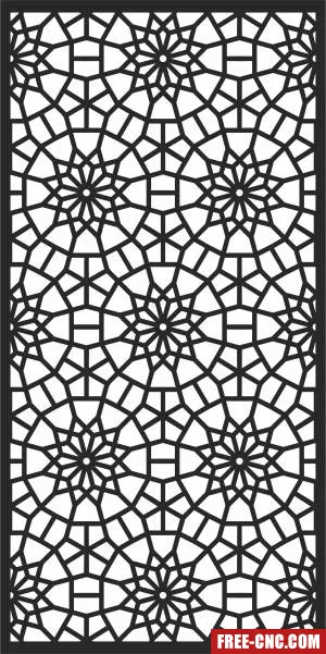 Door wall pattern - Free dxf files ready to cut