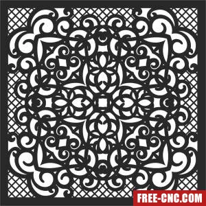 Wall screen pattern wall decorative door - Download free dxf for cnc plasma cutting
