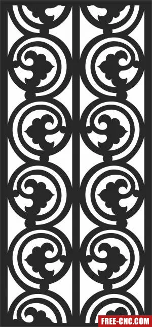Pattern screen door decorative screen pattern door - Free dxf for laser cutting and plasma