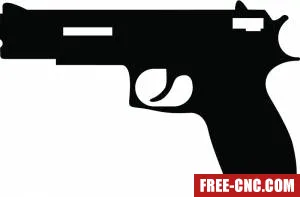 Rifle gun silhouette - free dxf download