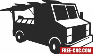 Food truck clipart - Free dxf files ready to cut